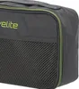 Close-up of a dark gray packing cube with a green zipper and a mesh pocket. Anteprima dell’immagine prodotto