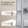 K-Möbel Vetrina in vetro in alluminio / argento (176x67x33 Anteprima dell’immagine prodotto 4