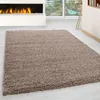 Teppich Wohnzimmer Hochflor Beige 160x230 Rechteck Unicolor Produktbild-Vorschau 2