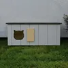 QLS Casetta per gatti in legno 86x47x37cm con anticamera Anteprima dell’immagine prodotto 2