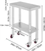 Stół roboczy ze stali nierdzewnej SucceBuy | 12 x 24 x 34 Podgląd zdjęcia produktu 8