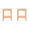Homestyle4u 2271, Holzhocker Hocker Holz Natur 2 Stück Produktbild-Vorschau 2