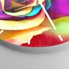 Wanduhr - Rund - Glasuhr - Blume Farbe Rose - 40x40cm - Produktbild-Vorschau 5