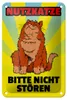 Blechschild Spruch 12x18cm Nutzkatze bitte nicht stören Produktbild-Vorschau 1