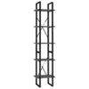 vidaXL Bücherregal 5 Fächer Grau 40x30x175 cm Holzwerkstoff Produktbild-Vorschau 2