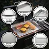 Piastra grill per barbecue a carbone in acciaio inox, 39,4 Anteprima dell’immagine prodotto 3