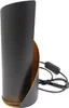 A product shot of a table lamp with a black exterior and gold interior, shown on a white background. Voir les images du produit