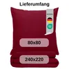 Komfortec Premium Bettwäsche 240x220 cm Bettbezug + 80x80 Produktbild-Vorschau 6