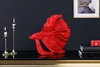 Design Deko Figur Kampffisch CROWNTAIL 35cm rot Betta Fisch Produktbild-Vorschau 3