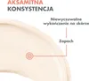 Close-up marketing image showing product texture and features with text overlays. Náhled obrázku produktu