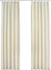 Two cream-colored curtains hanging from a curtain rod against a white background. Produktbild-Vorschau