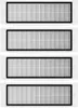 Four identical white filters with black frames are stacked vertically against a white background. Produktbild-Vorschau