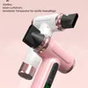 Two hairdryers, one pink and one white, are shown in a close-up shot against a light pink background with subtle wave graphics. Produktbild-Vorschau