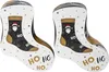 Two Christmas stocking-shaped boxes, each with a window showing a sock with Santa's face and 'HO HO HO' text. Náhled obrázku produktu