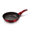 A red metallic line granitbratpfanne (frying pan) with a black speckled interior and a red handle is shown on a white background. Voir les images du produit