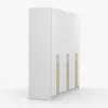 Drehtürenschrank Kleiderschrank Schrank 230 cm Weiß/Weiß Produktbild-Vorschau 7
