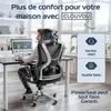 CLOUVOU PowerSeat Noir, Chaise de bureau ergonomique, 100% Voir les images du produit 8