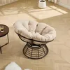 Fotel Papasan z obrotem o 360°, miękka poduszka, beżowy Podgląd zdjęcia produktu 4