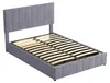 Boxspringbed 140 x 200 met fluwele bekleding, hydraulisch – Productafbeelding-voorbeeld 11