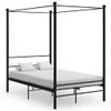 Letto a baldacchino in metallo nero 120x200 cm Anteprima dell’immagine prodotto 6