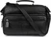 Sac à bandoulière en cuir pour homme, horizontal, noir, Voir les images du produit 2