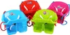 Four colorful baby swings are arranged in a group on a white background. Náhľad obrázku produktu