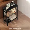 HOMCOM Beistelltisch kleiner Couchtisch mit 2 Ablagen Produktbild-Vorschau 5
