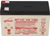 A sealed rechargeable lead-acid battery with labels and warnings. Anteprima dell’immagine prodotto