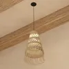 Závesná lampa v boho štýle z tkanej slamy LAHYS, Ø 28 cm Náhľad obrázku produktu 8