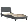 Bettgestell "Dover" Dunkelgrau 90x190 cm Samt Produktbild-Vorschau 1