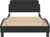 vidaXL Bettgestell "Dover" Schwarz 100x200 cm Samt Produktbild-Vorschau 4