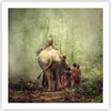 Poster - Poster ohne Rahmen - Elefant Dschungel Nebel - Produktbild-Vorschau 1
