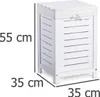 Zeller Wäschetruhe, MDF/Baumwolle, weiß lackiert 35x35x55 Produktbild-Vorschau 5