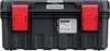 A front view of a black Kistenberg tool box with red latches. Anteprima dell’immagine prodotto
