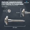 100 WALCUR Spenglerschrauben 4,5 x 25 mm Edelstahl A2 – mit Produktbild-Vorschau 3