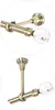 Close-up views of a curtain rod with a crystal ball finial. Podgląd zdjęcia produktu