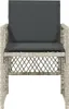 vidaXL Gartenstühle mit Kissen 4 Stk. Hellgrau Poly Rattan Produktbild-Vorschau 5