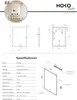 A product specification sheet for a mirror, featuring diagrams and technical details. Anteprima dell’immagine prodotto
