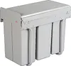 WESCO Vstavaný odpadkový kôš 3x10ltr. 38,5cm hliníková sivá Náhľad obrázku produktu 8