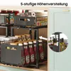 2-stöckiger ausziehbarer Unterschrank-Organizer Schwarz, Produktbild-Vorschau 3