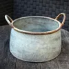 Zink Pflanztopf im nostalgischen Stil mit gerostetem Produktbild-Vorschau 3