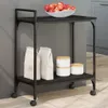 vidaXL Wózek kuchenny czarny 60,5x31x72,5 cm Materiał Podgląd zdjęcia produktu 2