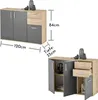 Kommode >BC 1040< in Grau matt - 120x84x35 (BxHxT) Produktbild-Vorschau 6
