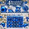 Weihnachtskugeln Blau 100 Stück, Christbaumkugeln Produktbild-Vorschau 2