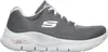 Skechers Arch Fit sportlicher Schnürer Grau Produktbild-Vorschau 37