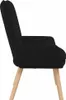 vidaXL Sessel Schwarz 63 x 67 x 94 cm Stoff und Sperrholz Produktbild-Vorschau 5