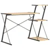 vidaXL Bureau avec étagère noir et chêne 116×50×93 cm Voir les images du produit 3