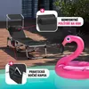 tectake® Hliníkové lehátko Aurelie s polstrováním, skládací Náhled obrázku produktu 8