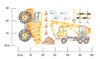 Muralo Aufkleber für Kinderzimmer Aquarelle Baumaschine Produktbild-Vorschau 4
