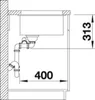 BLANCO SUBLINE 340/160-U, Schrankwaschbecken, Silgranit, Produktbild-Vorschau 4